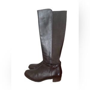 Aquatalia Brown Leather Riding Boots Size 8.5 Italy